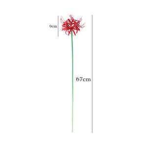 Flores Artificiales <span class=keywords><strong>Lycoris</strong></span> <span class=keywords><strong>Radiata</strong></span>, Lirio Araña Rojo Simulado, Hecho a Mano, Suave, para Decoraciones de Bodas, Decoración de Hoteles, Fotografía - Product Image 5