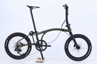 Vélo pliant MINT 20 pouces avec fourche en carbone, 11 vitesses, transmission électronique, freins à disque hydrauliques, vélo pliant à trois sections Mintparts