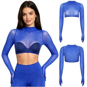 Camiseta Corta Transparente Brillante para Mujer, Ropa de Noche, Ropa de Club, para Citas Románticas, Fiestas Rave, Festivales de Música, Carnavales - Product Image 2