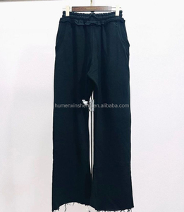 <span class=keywords><strong>Pantaloni</strong></span> da jogging da <span class=keywords><strong>uomo</strong></span> all'ingrosso con orlo grezzo, <span class=keywords><strong>larghi</strong></span>, oversize, effetto distressed, a gamba larga, senza stampa - Product Image 2