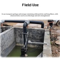 Pompe électrique pour broyeur d'eaux usées en acier inoxydable Pompe à eau pour agitateur d'eaux usées submersible chimique avec agitateur