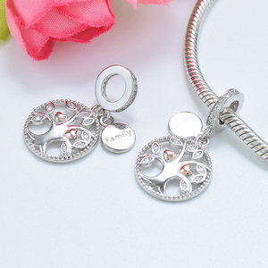 Wholesale <strong>Charm</strong> 925 925 Sterling Silver Amulet Family Tree Series Bracelet <strong>Charm</strong> DIY Jewelry Accessories - Product Image 6