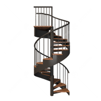 Escalier en spirale extérieur moderne Prima, escalier rond durable pour la décoration extérieure des villas