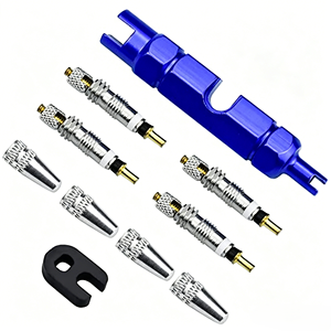 Kit de Válvulas Presta OEM-CG con Adaptador y Llave, Convertidor de Presta a Schrader, Juego de Herramientas de Reparación de Bicicletas para Bicicletas de Carretera y MTB - Product Image 1