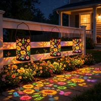 Lámpara de Proyección Solar LED con Diseño de Girasol, Decoración para Jardín, Balcón y Exteriores
