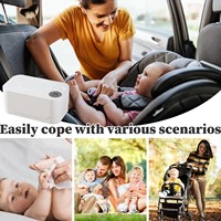 Chauffe-lingettes pour bébé avec lumière LED 40-55 ° Chauffe-lingettes portable C Dispenser : Garde les lingettes chaudes et humides – Service OEM/ODM