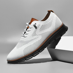 Chaussures de course tendance pour hommes, style britannique, respirantes, à lacets, couleur unie, sport décontracté, grande taille 48, collection été 2026 - Product Image 2