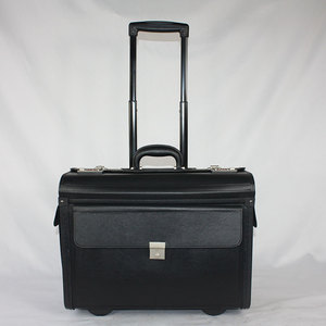 <span class=keywords><strong>Piloto</strong></span> de cuero caso trolley maletín - Product Image 1