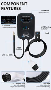 TARY อะแดปเตอร์วอลล์บ็อกซ์ AC ev ชาร์จกองไฟฟ้า 7kw 11kw 22kw รถประเภท 2 ev สถานีชาร์จ - Product Image 5