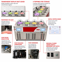 Nsf Ce Goedgekeurde Gelato Machine 4 Smaken Ijs Karnmachines Hoge Kwaliteit Top Churn Ijs Maker Ijs Churner