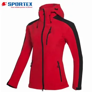 Özel bayan softshell ceket su geçirmez bayanlar Softshell ceket hoodie ile