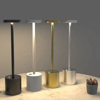 Lampe de table design minimaliste, flexible, sans fil, rechargeable, batterie, aluminium, variateur tactile, lumière d'ambiance portable, café, hôtel