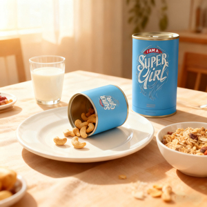 Écrous de boîte d'emballage cylindrique personnalisés | Boîte cylindrique ronde portable pour noix, amandes, noix de cajou et macadamia | Tailles personnalisées - Product Image 4