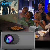 Mini Proyector LED Portátil A1 de 400 Lúmenes con Android 9.0, Compatible con 1080p/4K, WiFi 2.4G/5G, Altavoces Integrados para Sistema de TV y Cine en Casa