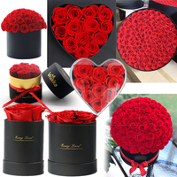 Offre Spéciale cadeau de fête des mères boîte de roses éternelles rosa preservada boîte de roses roses roses en boîte