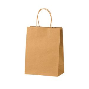 Sac en papier de supermarché personnalisé, style classique, résistant à la graisse, 120 g/m², avec poignée torsadée, recyclable, estampage à chaud CMYK/Pantone, vente en gros - Product Image 6