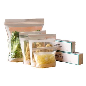 Sacs de conservation des aliments refermables et épaissis pour congélation au réfrigérateur, avec bande adhésive, 4 tailles, pour légumes, viande, nouilles - Product Image 2