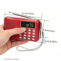 Radio FM portable P2MAX ODM L218, lecteur MP3 avec carte USB TF, haut-parleur intégré ABS, écran LED, 600 mAh, longue durée de fonctionnement