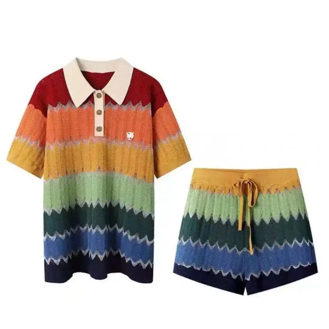 2024 new summer fashion acetic acid color ding white sleeveless halter vest fishtail skirt set