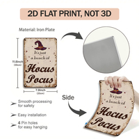 Letreros de metal con reglas de cocina de brujas, arte de pared retro con sombrero de bruja para Halloween