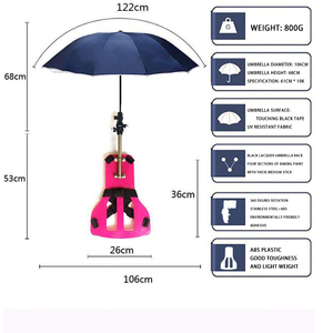 <span class=keywords><strong>Paraguas</strong></span> Plegable de 106 cm de Diámetro, con Apertura Automática, Resistente a los Rayos UV, para Montar en la Espalda o el Hombro, para Protegerse del Sol y la Lluvia, Ideal para la Cosecha de Té y la Agricultura - Product Image 4