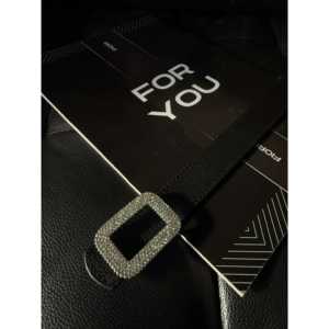 Cinturón cuadrado con diamantes de imitación Fiori para mujer, accesorio de moda con hebilla de metal para fiesta - Product Image 3