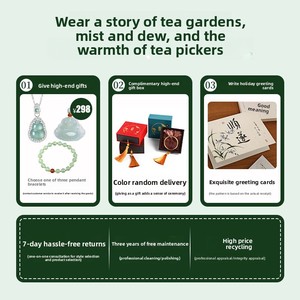 [SF Express Livraison Gratuite] Tea Garden Emerald [Accompanying You] Bracelet en jadéite du Myanmar, <span class=keywords><strong>accessoire</strong></span> pour femme, véritable et noble - Product Image 5
