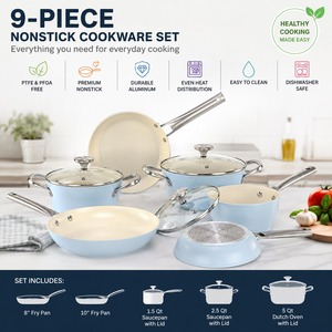 Juego de Utensilios de Cocina de Aleación de Aluminio con Diseño Moderno y Sencillo, Tapas para Ollas, Compatible con la Mayoría de las Estufas, para Uso Doméstico - Product Image 1