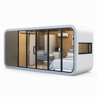 Maison mobile préfabriquée moderne, cabane en acier, mini-maison, pod modulaire portable pour hôtel, bureau, Airbnb, cuisine, salle de bain