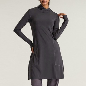 Abbigliamento Casual modesto <span class=keywords><strong>sportivo</strong></span> manica lunga <span class=keywords><strong>Top</strong></span> mussulm Hoodie Activewear Abaya Muslim abbigliamento da palestra per donna - Product Image 4