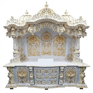 Comprar Sagwan Wood Shree Lakshmi Narayan Temple Gran fabricante de templos de madera de teca Comprar madera maciza tallada a mano Pooja Ghar - Product Image 5