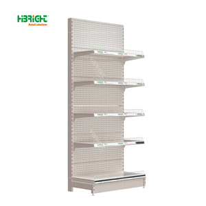 Nhà máy trực tiếp siêu thị Kệ một mặt lỗ đục lỗ Hội Đồng Quản trị kệ hàng tạp hóa - Product Image 1