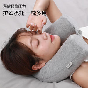 Oreiller en mousse à mémoire de forme en forme de U Lopentor, support portable pour le cou, pour les voyages, le bureau, la sieste, fermeté moyenne, usage adulte - Product Image 1