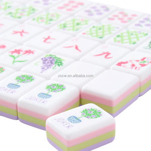 Juego de Mahjong Americano Personalizado al por Mayor con 160 Fichas, 4 Capas, Lujoso, Grabado, con Monos Rosados, Mesa de Mahjong Transparente - Product Image 2