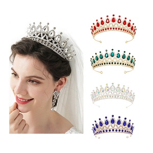 Stili misti Barouqe lega strass diademi <span class=keywords><strong>e</strong></span> corone regina principessa Diadems accessori per capelli da sposa gioielli da donna - Product Image 6