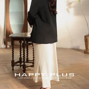 Veste de costume pour femme de style français à jambes larges avec boutons dorés, tissu en laine peignée de couleur unie, taille plus N9148 - Product Image 3