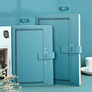 Venta caliente Plan <span class=keywords><strong>de</strong></span> negocios Cuaderno <span class=keywords><strong>de</strong></span> cuero PU Bloc <span class=keywords><strong>de</strong></span> notas A5 Empresa logotipo personalizado retro cuaderno grueso Juego <span class=keywords><strong>de</strong></span> regalo Papelería escolar - Product Image 4