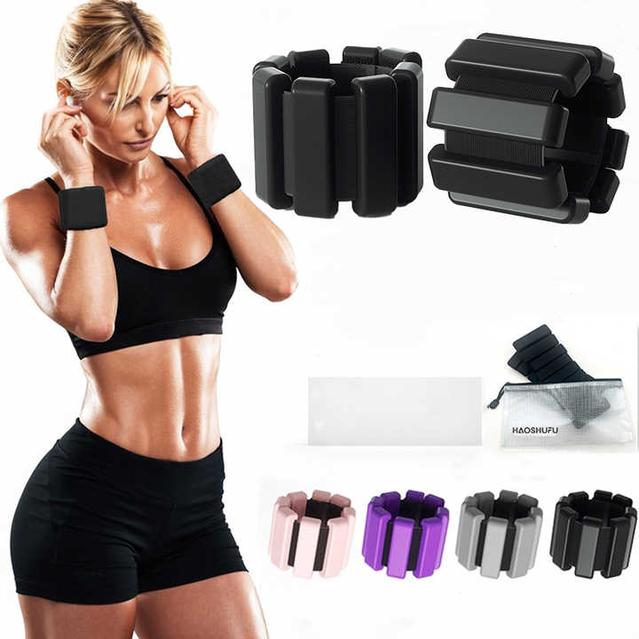 Custom 1lb/1.5lb/2lb/4lb Weight Exercise Bracelet Silicone Pilates Adjustable Ankle Wrist Weights for Women Men and Kids