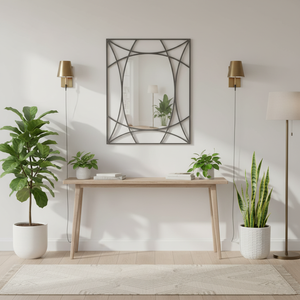 <span class=keywords><strong>Espejo</strong></span> de Pared Geométrico de Lujo Art Deco Moderno con Marco de Metal para Decoración del Hogar, Sala de Estar, Varios Estilos de Interiores - Product Image 5