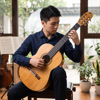 Guitare classique à armature en treillis, fabriquée à la main par un luthier, polissage français, guitare de concert professionnelle