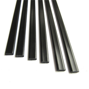 Batang plastik <span class=keywords><strong>Bar</strong></span> datar Polipropilena Strip PP 1/3 inci lebar 8 mm 0.1 inci hitam - Product Image 3