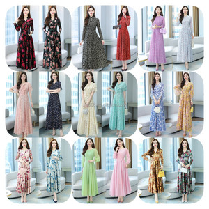 Venta al por mayor Stock de alta calidad <span class=keywords><strong>2022</strong></span> Primavera Verano nuevo encaje con volantes vestido usado Etiqueta de corte de mujer vestido usado Stock al por mayor - Product Image 4