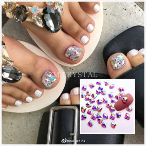 Hot-Selling AB Cor Nail Art Strass Hotfix Flat Voltar Irregular-Shaped Strass Adesivos Prego De Vidro Colorido - Product Image 5