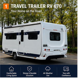 Autocaravana Noah's Ark 670 de Lujo, Directo de Fábrica, Todoterreno, con Ducha, Remolque de Viaje - Product Image 1