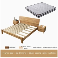 Lit superposé moderne en bois massif de style nordique avec tiroirs de rangement, tailles spéciales, ensemble de meubles de chambre à coucher, montage facile pour la maison et l'hôtel