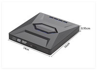 Multi Function All in One External DVD Optical Disc Driver 7 in 1 USB Type C USB3.0 Connect Fast Speed CD/DVD/USB/ Card Reader