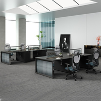 Modern Design Modular Work Station Desk with File Drawer Wooden Frame Cubicle Partition for Home Office Bedroom Staff Set