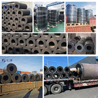 Fenders marins en caoutchouc cylindriques Ferry Termicals Jetty 1200x600x2000mm