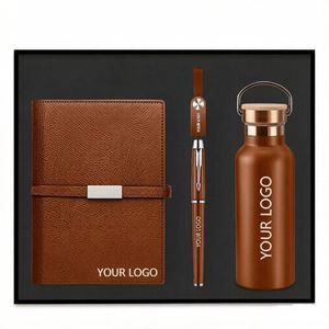 Set de Regalo Personalizado para Empleados con Cuaderno, Bolígrafo Metálico, Memoria USB y Termo de Acero Inoxidable - Product Image 1