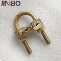Collier de fixation en U pour barres d'armature de mise à la terre robuste